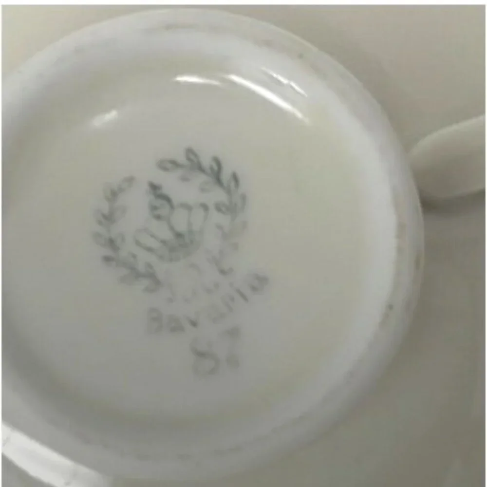 Bavarian Tea Trio Hutschenreuther & Heinrich & Wunsiedel Porcelain Germany 3 pc